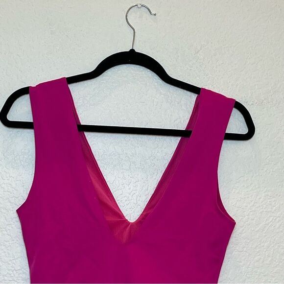 Intimately Free People Keep It Sleek Duo Bodysuit in Fuchsia size Medium - Picture 5 of 12